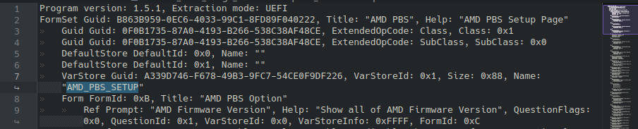 Name of the variable